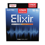Elixir 16567 Nanoweb Phosphor Bronze Acoustic Guitar Strings Extra Light 10-47 3-Pack
