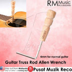 RM Guitar Long Truss Rod Wrench with Wooden Handle – 4mm & 5mm Allen Key for Martin & Standard Guitars
