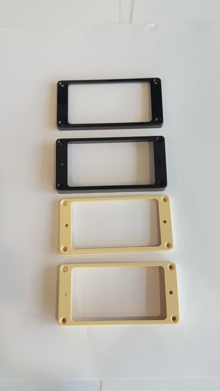 Allparts PC-0743 Slanted Humbucker Pickup Ring Set — Flat Bottom, Neck & Bridge