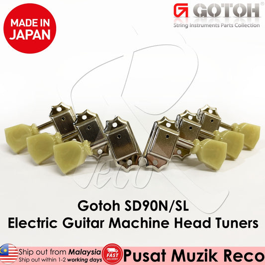 Gotoh SD90N/SL 3+3 Vintage Electric Guitar Machine Head Tuners - Reco Music Malaysia