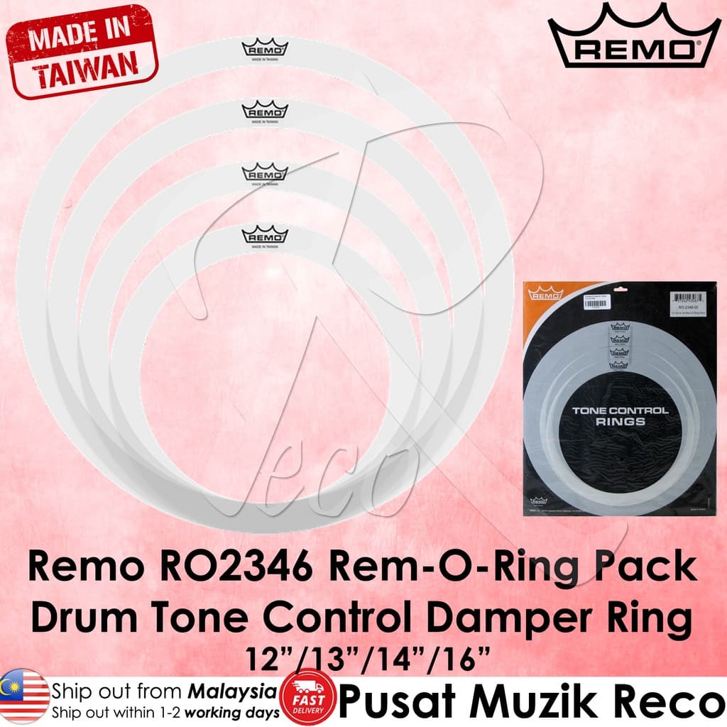 *Remo RO-2346-00 Tone Control Rings - 12", 13", 14", 16" - Reco Music Malaysia 