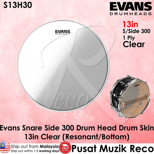 *Evans S13H30 Snare Side 300 Drumhead, 13 Inch - Reco Music Malaysia