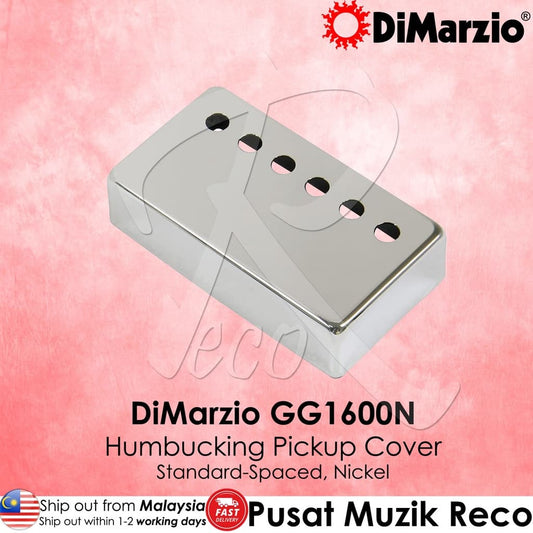 DiMarzio GG1600N Humbucker Cover, Standard Spacing, Nickel - Reco Music Malaysia