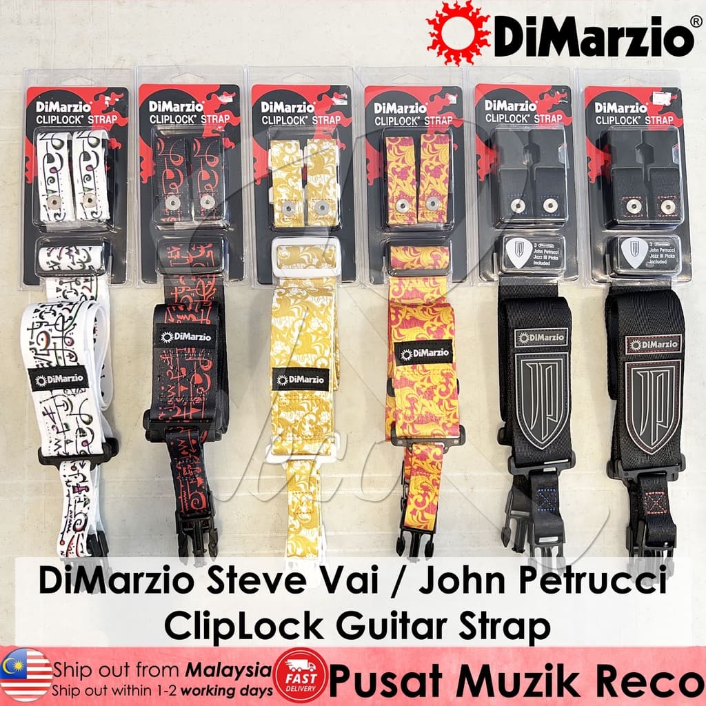 DiMarzio DD2252 Steve Vai Utopia ClipLock Strap, Pink Gold - Reco Music Malaysia