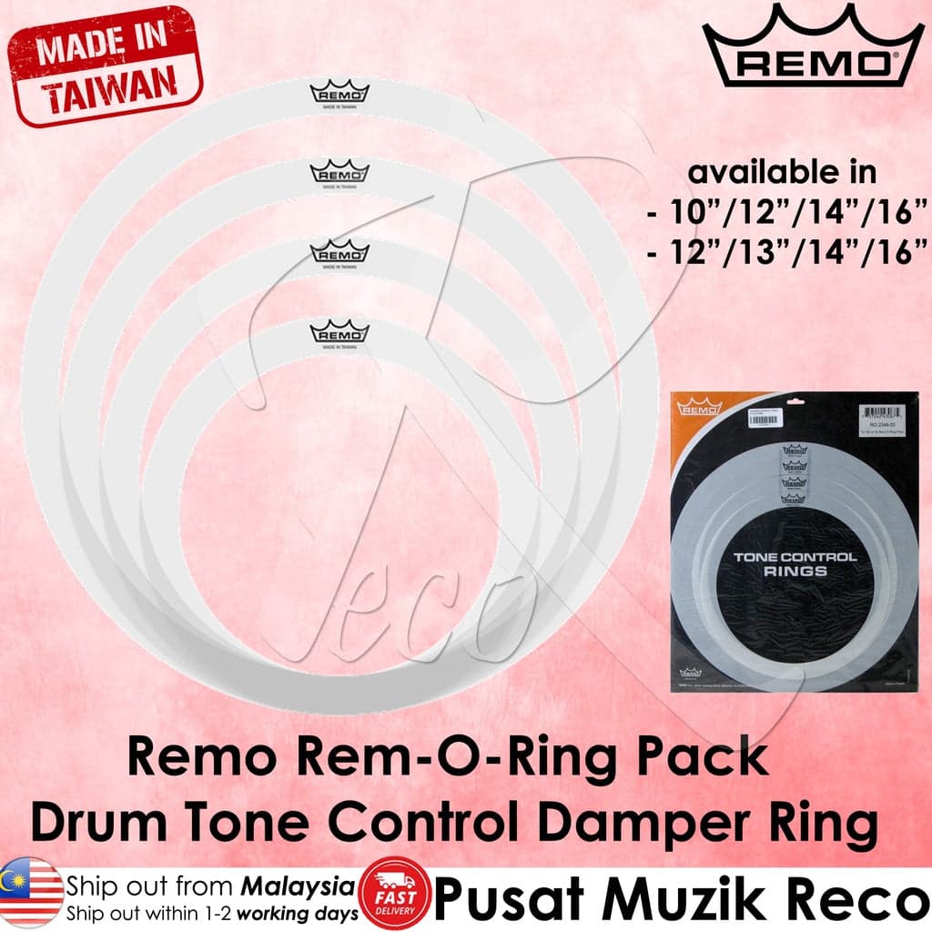 *Remo RO-2346-00 Tone Control Rings - 12", 13", 14", 16" - Reco Music Malaysia