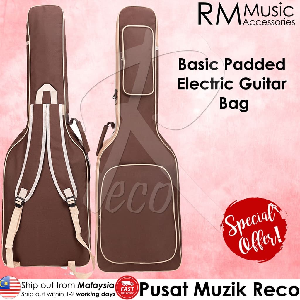 *RM Basic Thin Padded 7mm Electric Guitar Bag - Reco Music Malaysia