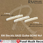 RM GF0608 Electric BASS Guitar BONE Nut Flat Bottom 4 String / 5 String - Reco Music Malaysia 