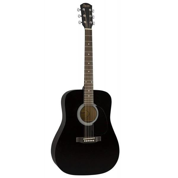 Fender Squier 0961090006 SA-150 Black Dreadnought Acoustic Guitar - Reco Music Malaysia