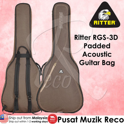Ritter RGS-3D BDT Padded Acoustic Guitar Bag - Reco Music Malaysia