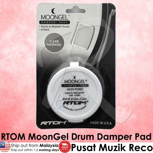 RTOM MoonGel Drum Damper Pad Clear | Reco Music Malaysia