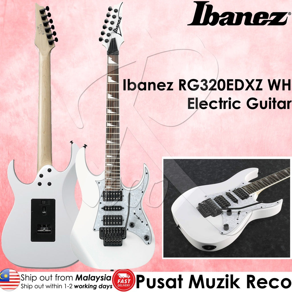 Ibanez RG350DXZ-WH Standard RG Series 24 Frets Electric Guitar Double-Locking Tremolo White (RG350DXZ WH)  - Reco Music Malaysia