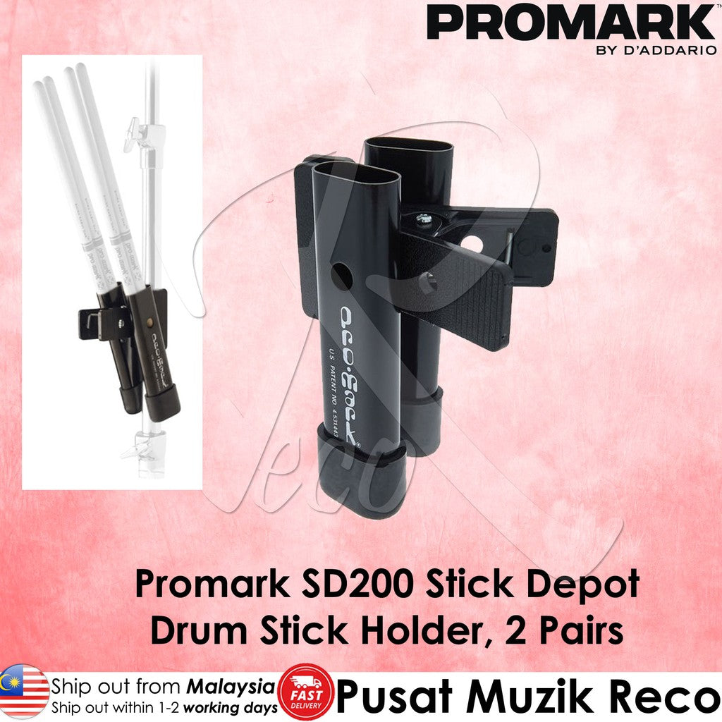 Promark SD200 Stick Depot Drum Stick Holder (Hold 2 Pairs) - Reco Music Malaysia