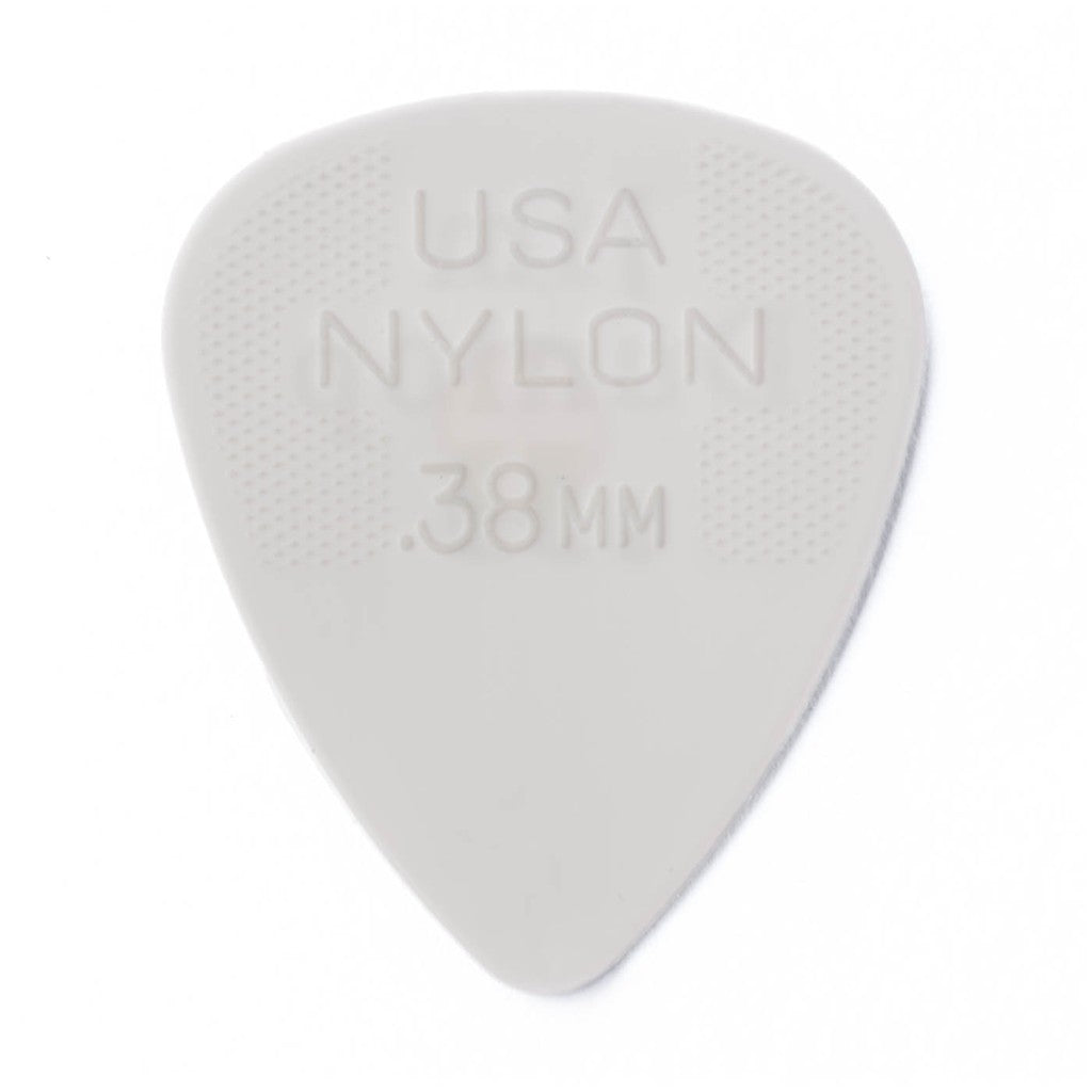 Jim Dunlop 44P038 White 0.38mm NYLON Standard Guitar Picks Player Pack 12-Pack - Reco Music Malaysia