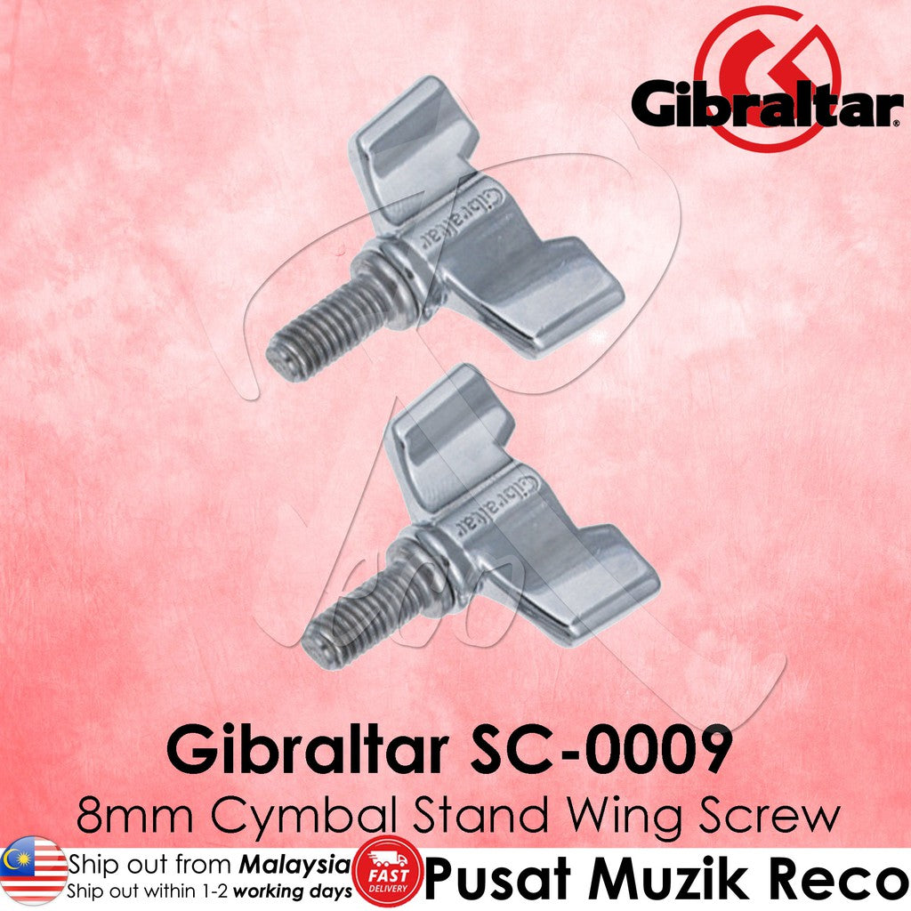 Gibraltar SC-0009 8mm Drum Cymbal Stand Wing Screw 2/Pack - Reco Music Malaysia