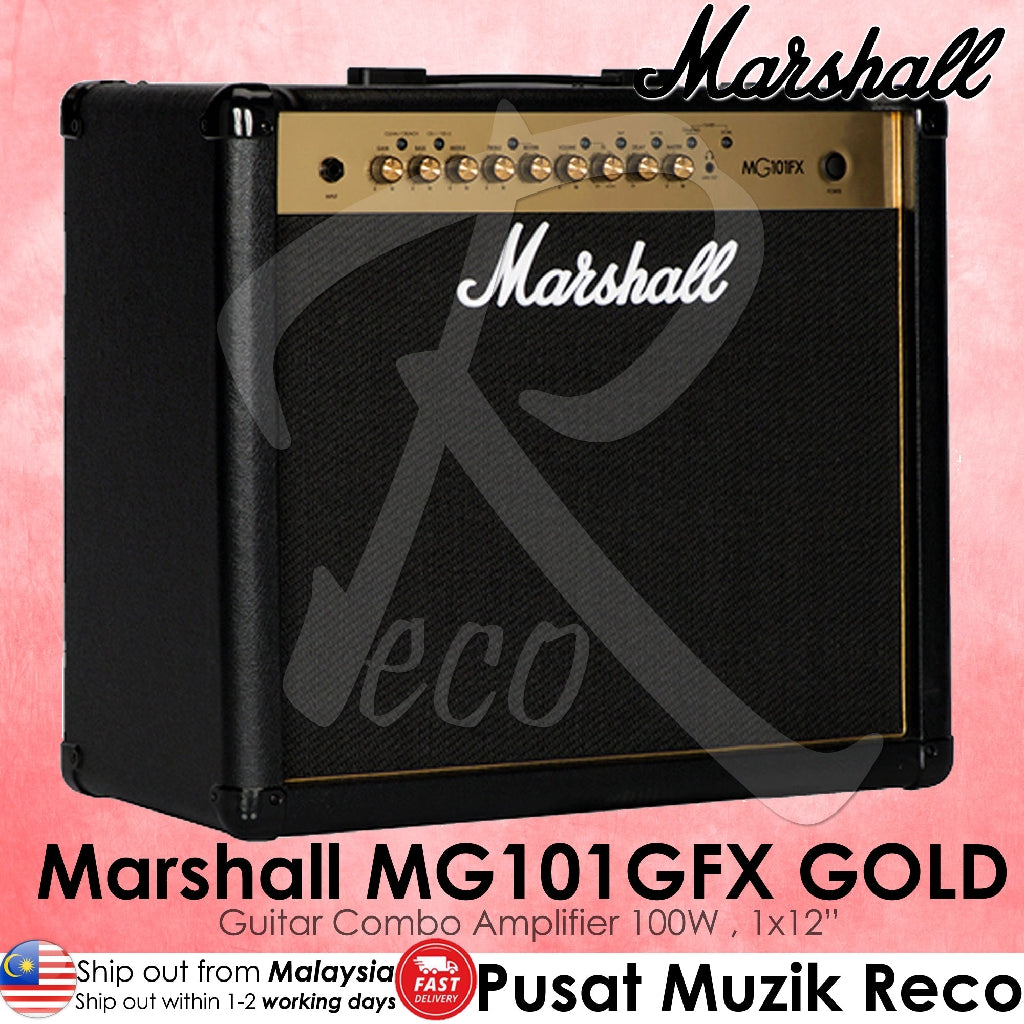Marshall MG101GFX 100W 1x12'' Guitar Combo Amplifier with Effects(Back) - Reco Music Malaysia