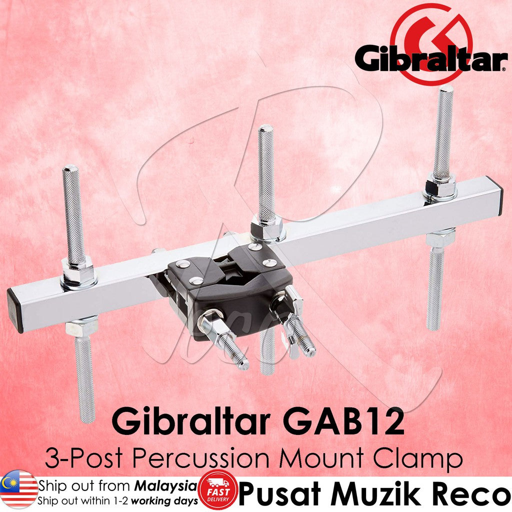 Gibraltar GAB12 3-Post Percussion Mount Clamp - Reco Music Malaysia