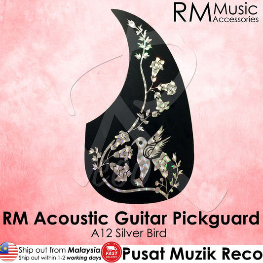 RM Acoustic Guitar Pickguard - A12 Silver Bird - Reco Music Malaysia