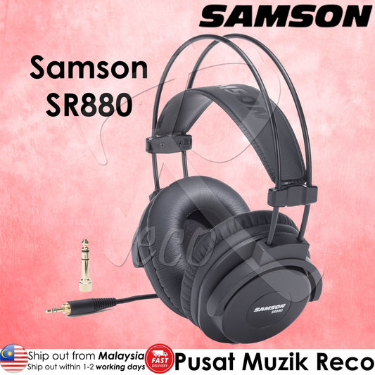Samson SR880 Single Closed-Back Studio Headphones - Reco Music Malaysia