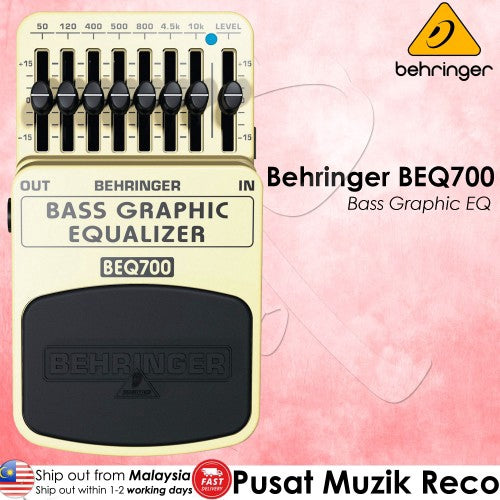 Behringer BEQ700 Bass Graphic Equalizer - Reco Music Malaysia