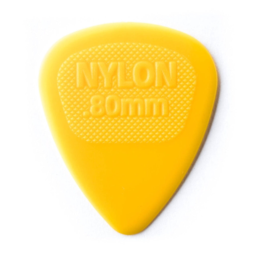 10 x Jim Dunlop Nylon Midi Guitar Pick 0.80mm Yellow - Reco Music Malaysia