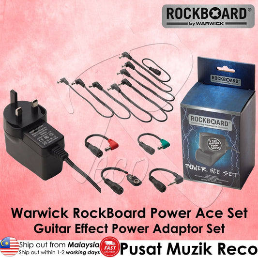 Warwick RockBoard Power Ace Set Guitar Effect Power Adaptor Set - Reco Music Malaysia