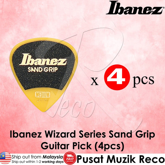 Ibanez PA16SG Wizard Series Sand Grip NON SLIP Guitar Picks Medium 0.8mm (4pcs) 【Made in Japan】