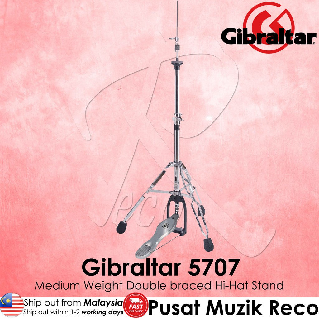 Gibraltar Hardware 5707 Double Braced Medium Weight HiHat Cymbal Stand