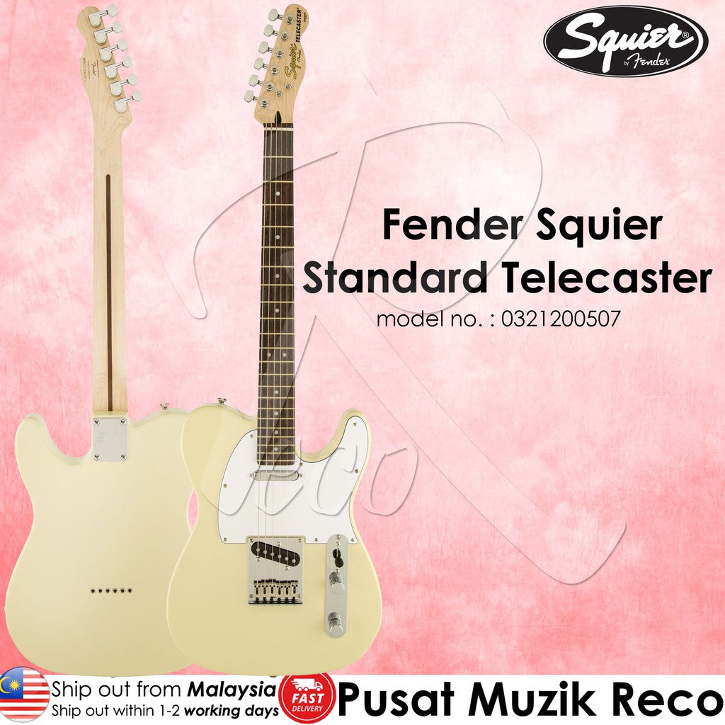 Fender Squier 0321200507 Vintage Blonde Standard Telecaster Electric Guitar - Reco Music Malaysia