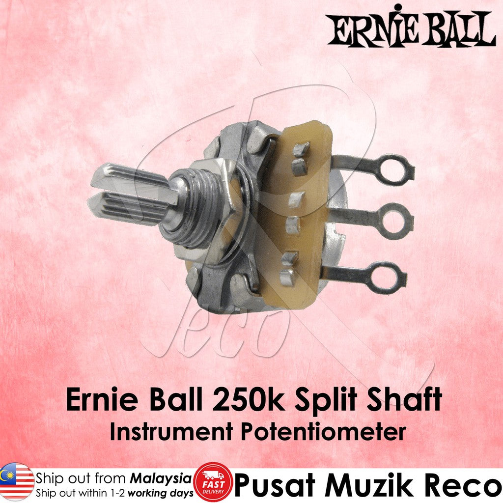 Ernie Ball EB250K 250K Split Shaft Guitar Tone Volume Pot - Reco Music Malaysia
