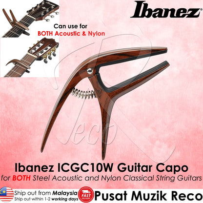 Ibanez ICGC10W Universal Guitar Capo For Steel / Classical Guitars - Reco Music Malaysia