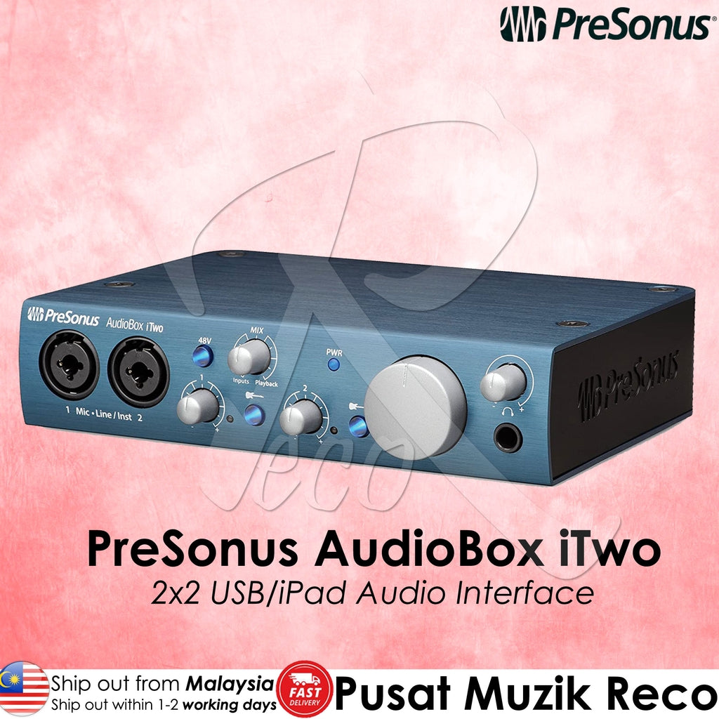 Presonus AudioBox iTwo USB iPad Audio Interface - Reco Music Malaysia
