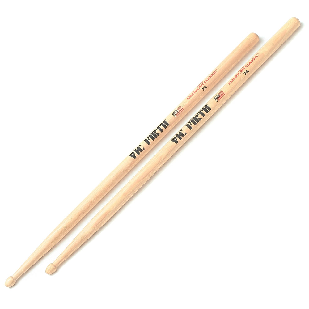 Vic Firth 7A American Classic Hickory Drumstick - 7A - Wood Tip [MADE IN USA] - Reco Music Malaysia