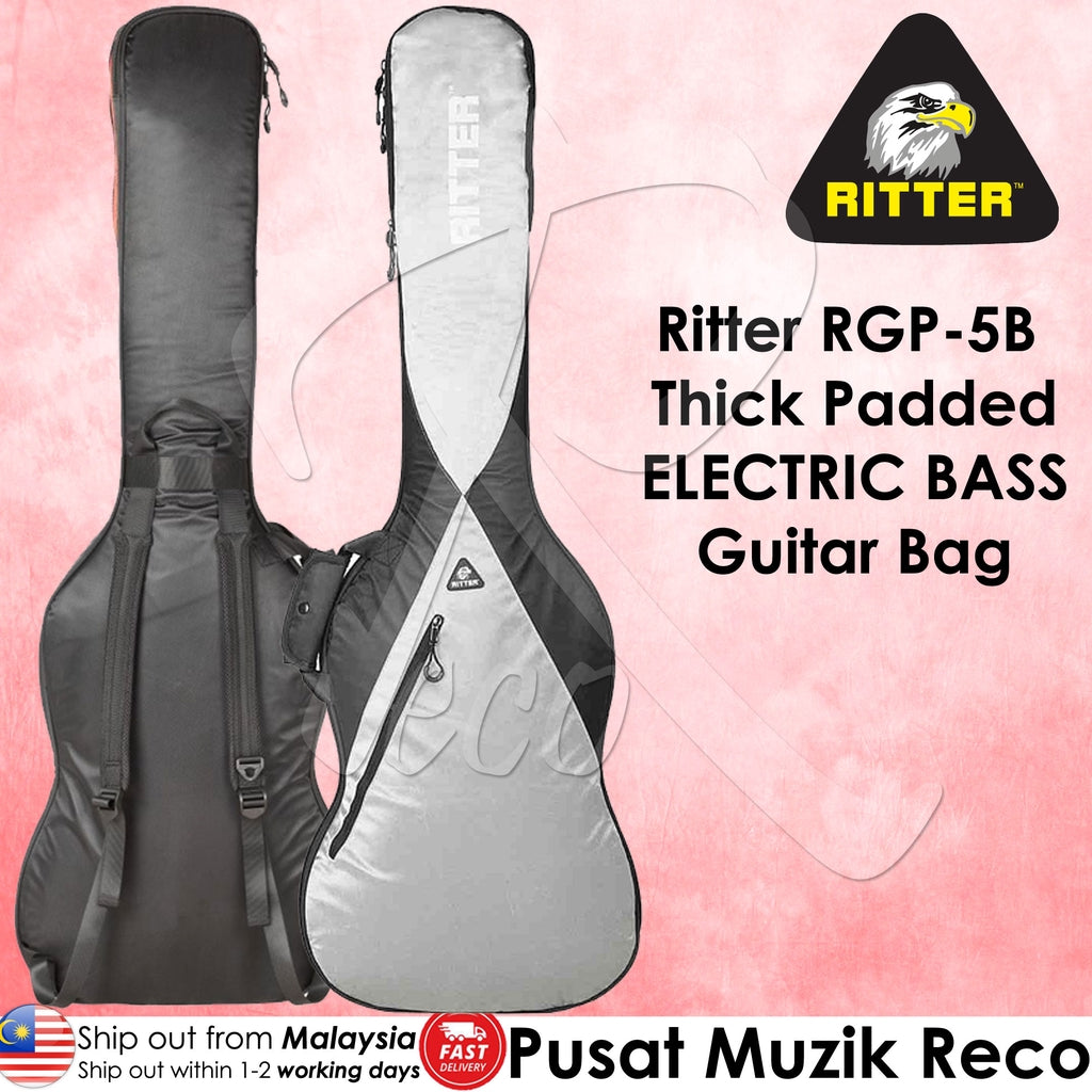 Ritter RGP-5B Thick Padded ELECTRIC BASS Guitar Bag - Reco Music Malaysia