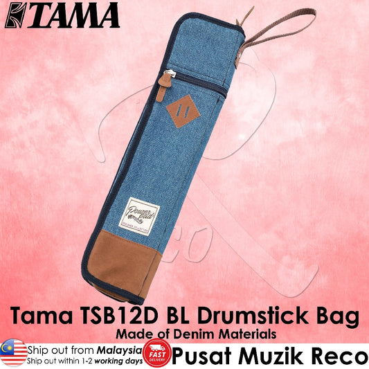 Tama TSB12 DBL Powerpad Designer Drumstick Stick Bag Blue Denim - Reco Music Malaysia