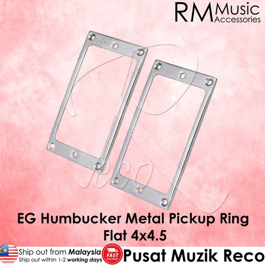 RM 7C/3150-CH Flat Humbucker Metal Pickup Frame Mounting Ring 4mm, Chrome - Reco Music Malaysia