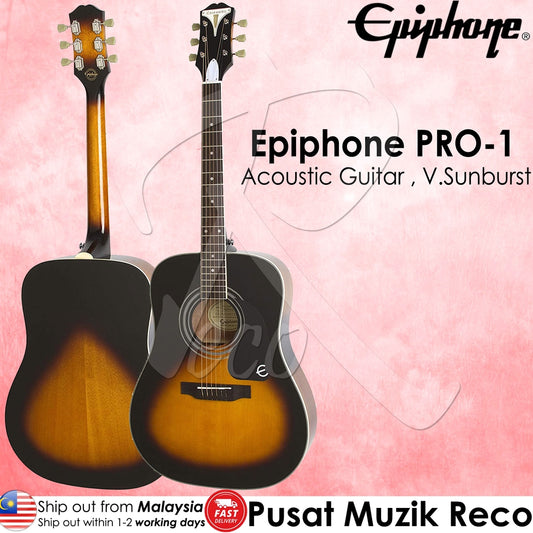 Epiphone PRO-1 VS Acoustic Guitar Vintage Sunburst - Reco Music Malaysia