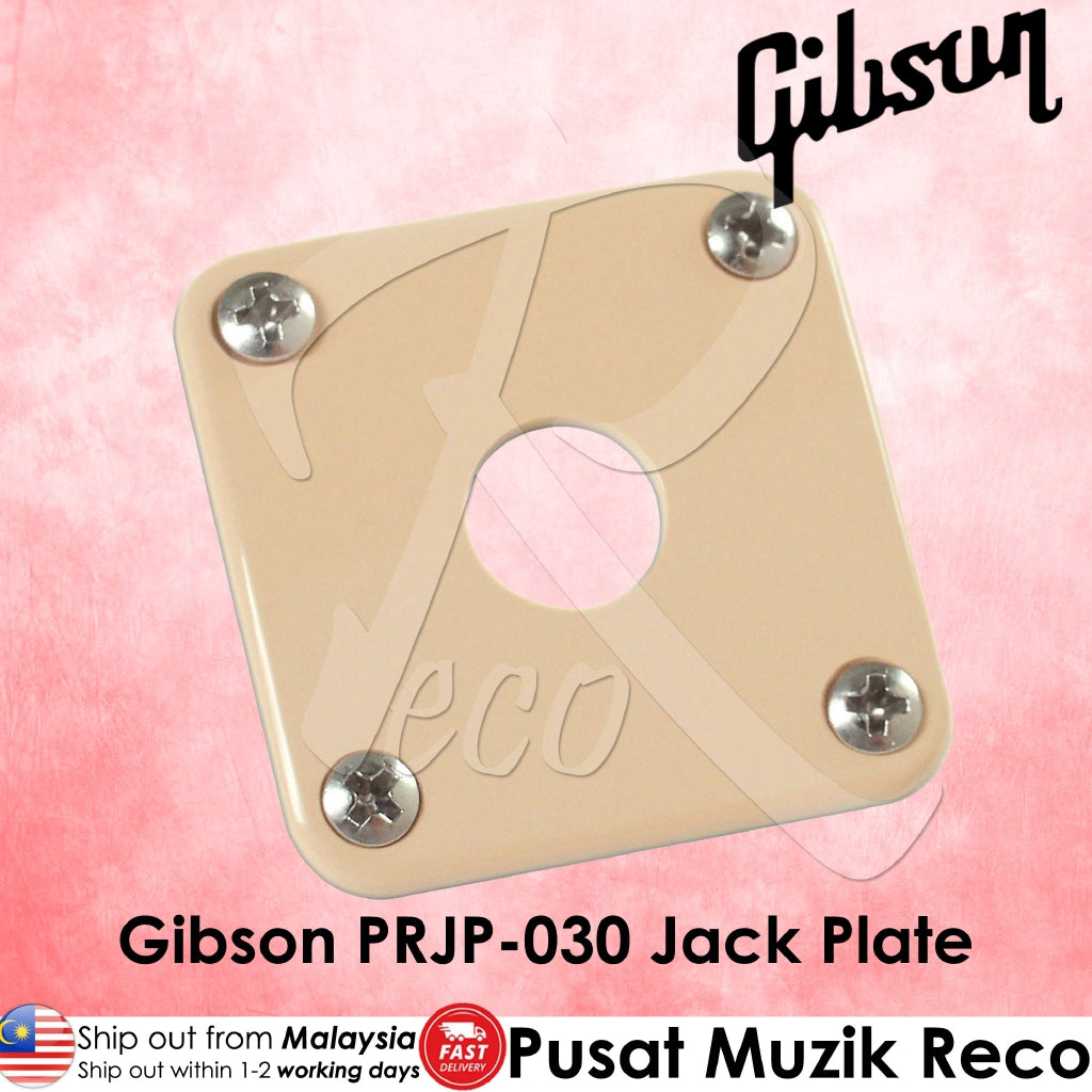 Gibson PRJP-030 Guitar Jack Plate, Creme Plastic | Reco Music Malaysia