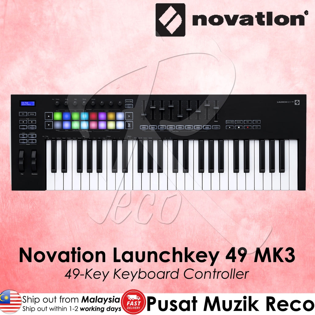 Novation Launchkey 49 MK3 49 Key Full-sized USB MIDI Keyboard Controller - Reco Music Malaysia