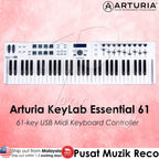 Arturia KeyLab Essential 61 61 key USB Midi White Keyboard Controller - Reco Music Malaysia