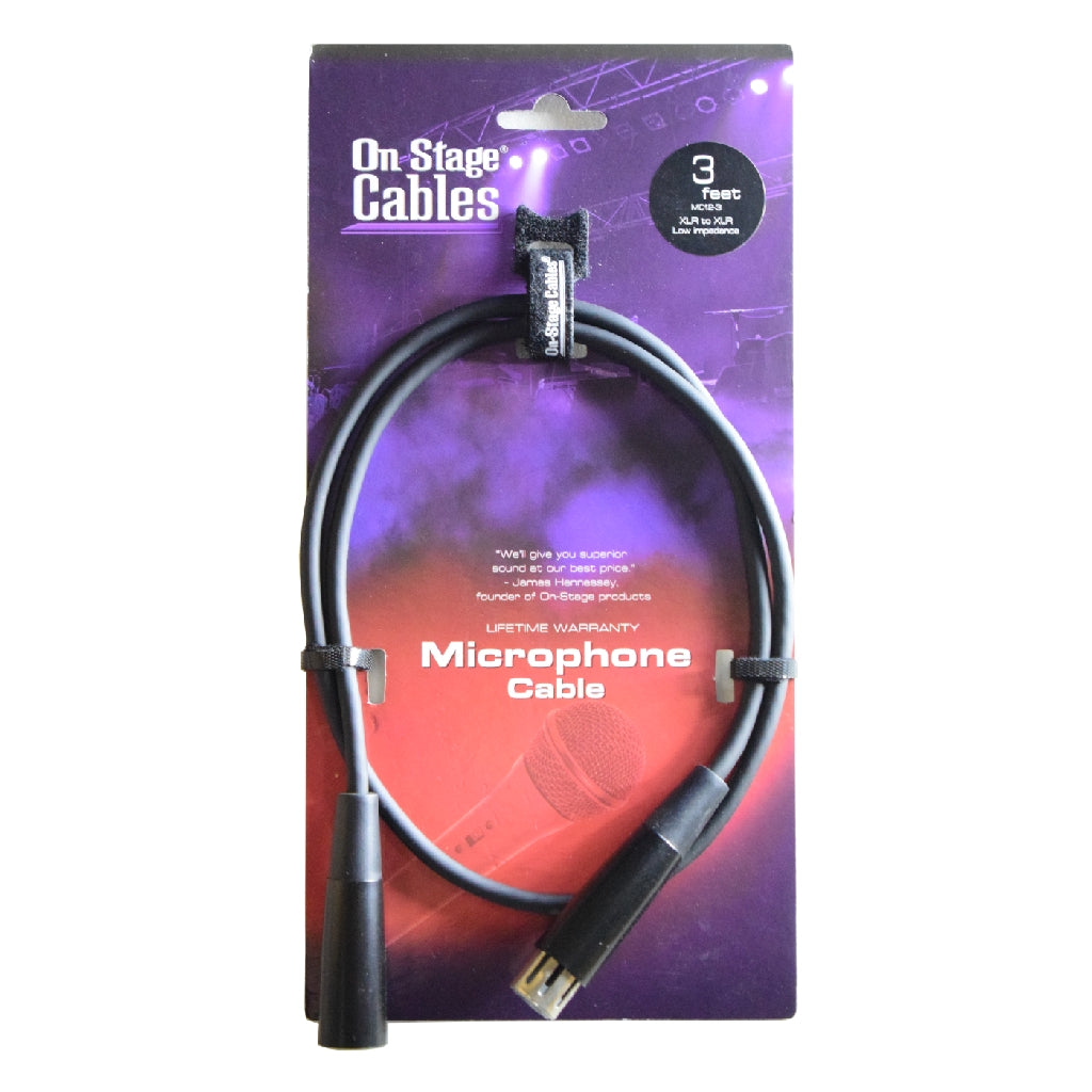 OSS MC12-3 Microphone Mic Cable 3ft XLR-XLR | Reco Music Malaysia