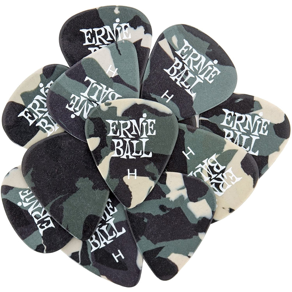 Ernie Ball P09223 Camouflage Cellulose HEAVY Guitar Picks, Pack Of 5 - Reco Music Malaysia