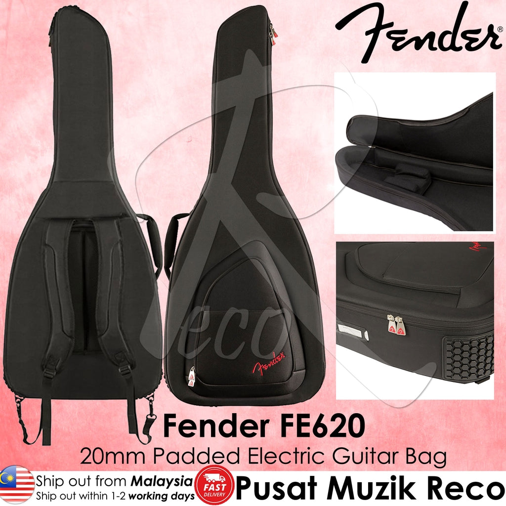 Fender FE620 20mm Black Electric Guitar Gig Bag, 0991512406 - Reco Music Malaysia
