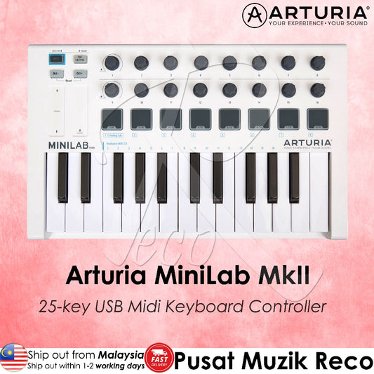 Arturia MiniLab MkII 25 Keys Slim-Key USB Midi Controller - Reco Music Malaysia