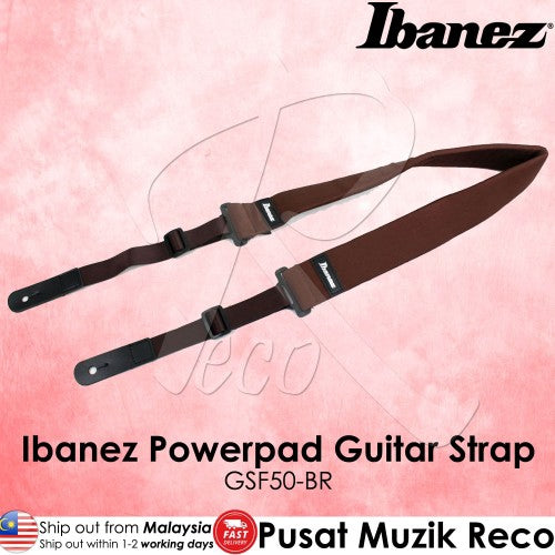 Ibanez GSF50-BR Powerpad Guitar Strap - BR - Reco Music Malaysia
