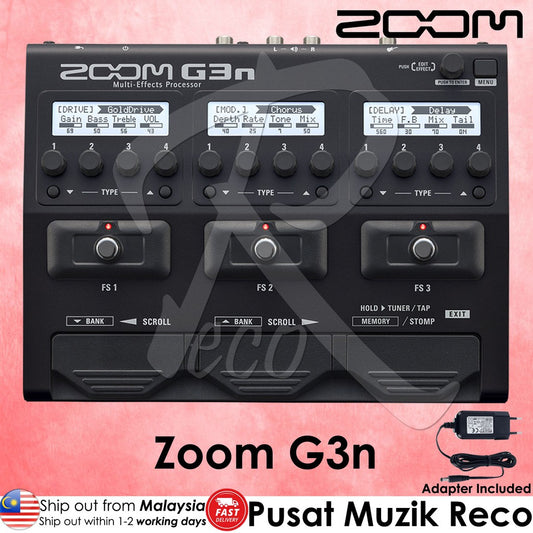Zoom G3n Intuitive Multi-Effects Processor - Reco Music Malaysia