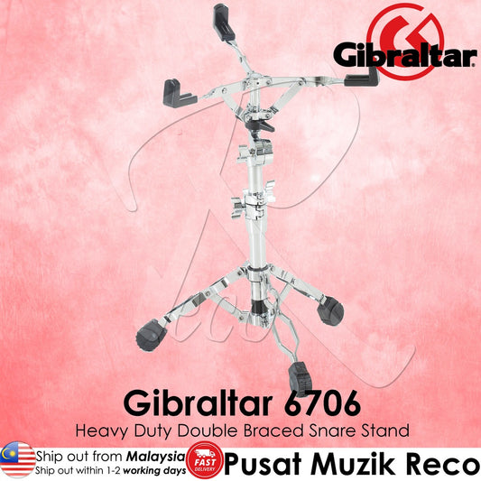 Gibraltar 6706 6000 Series Heavy Duty Double Braced Snare Drum Stand - Reco Music Malaysia