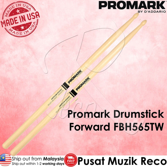 Promark FBH565TW Forward 5A .565 Hickory Tear Drop Wood Tip Drumstick - Reco Music Malaysia