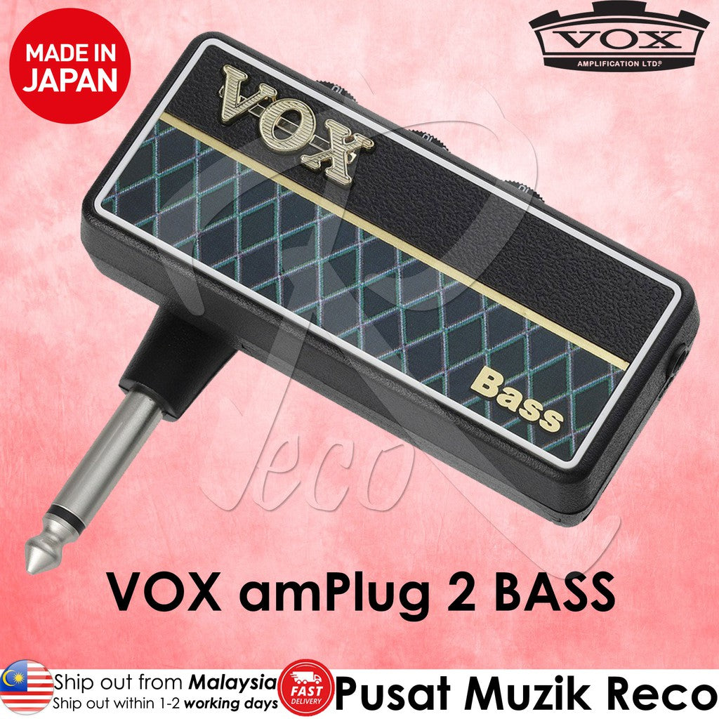 VOX amPlug 2 Bass Headphone Guitar Amplifier - Reco Music Malaysia
