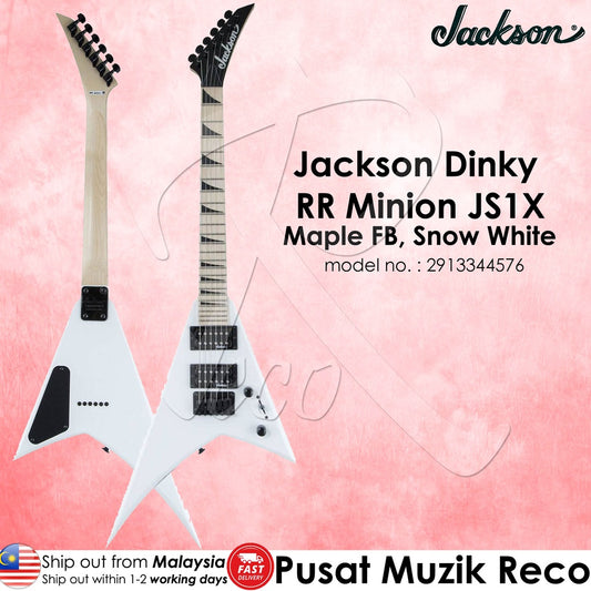 Jackson 2913344576 JS Series RR Minion JS1X Electric Guitar, Maple FB, Snow White - Reco Music Malaysia