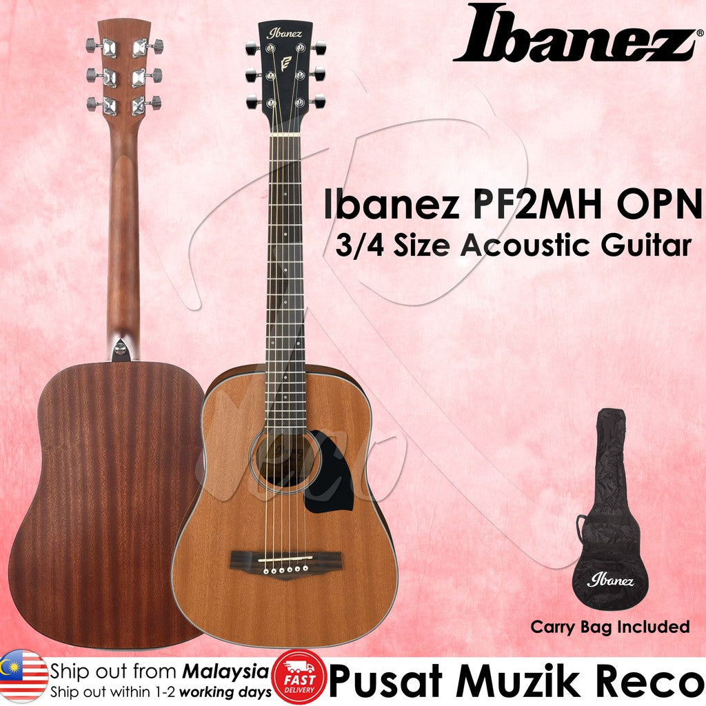 Ibanez PF2MH Performance Series 3/4 Travel Size Acoustic Guitar with Bag | Reco Music Malaysia